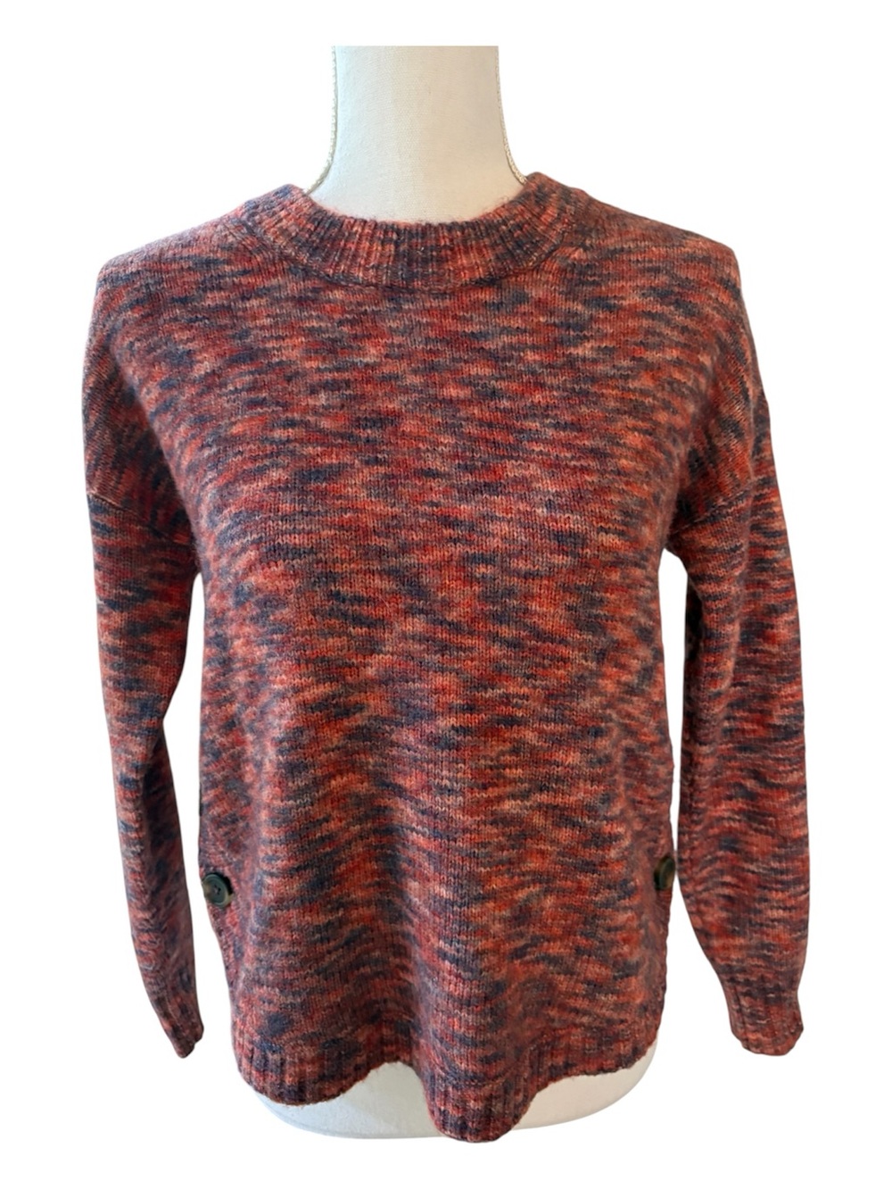 Madewell Multi-colored Crew Neck Wool Sweater.  Size XXS
